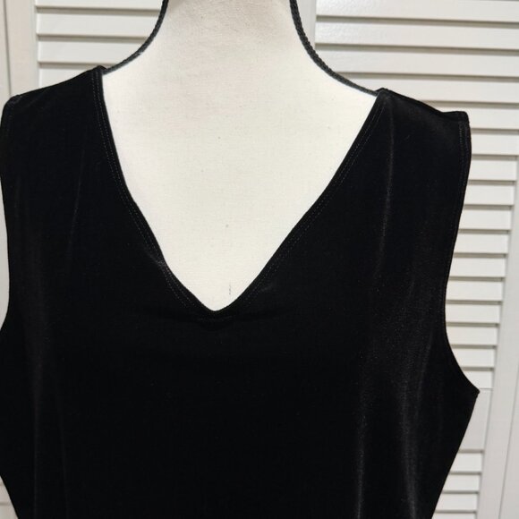 Chico’s Travelers Velvet Tank Top Black Size 3 (XL 16/18) – Classic Stretch Knit - Picture 4 of 6